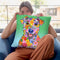 Flowers Jack Russell Throw Pillow By Tomoyo Pitcher - All About Vibe