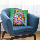 Flowers Maine Coon Cat Throw Pillow By Tomoyo Pitcher - All About Vibe