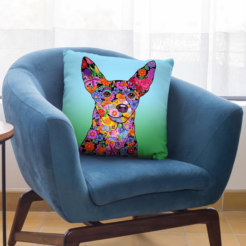 Flowers Minpin Throw Pillow By Tomoyo Pitcher - All About Vibe