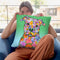 Flowers Pitbull Throw Pillow By Tomoyo Pitcher - All About Vibe