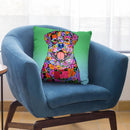 Flowers Rottweiler Throw Pillow By Tomoyo Pitcher - All About Vibe