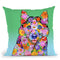 Flowers Siberian Husky Throw Pillow By Tomoyo Pitcher - All About Vibe