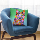 Flowers Siberian Husky Throw Pillow By Tomoyo Pitcher - All About Vibe