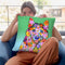 Flowers Siberian Husky Throw Pillow By Tomoyo Pitcher - All About Vibe