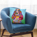Flowers Springer Spaniel Throw Pillow By Tomoyo Pitcher - All About Vibe