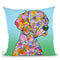Flowers Weimaraner Throw Pillow By Tomoyo Pitcher - All About Vibe