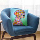 Flowers Weimaraner Throw Pillow By Tomoyo Pitcher - All About Vibe