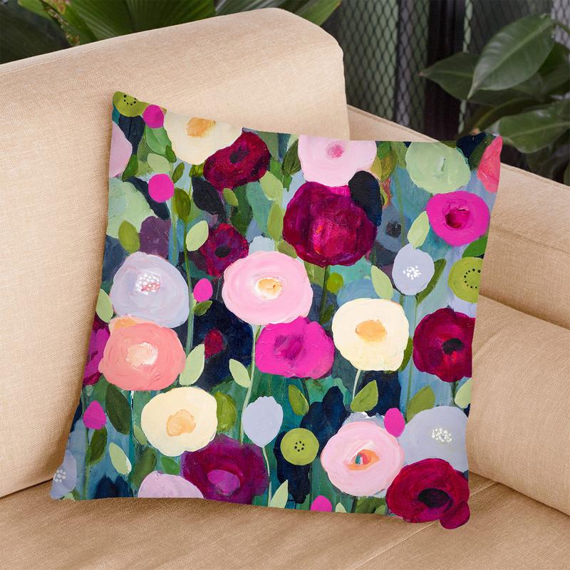 Night Garden Throw Pillow By Carrie Schmitt - All About Vibe