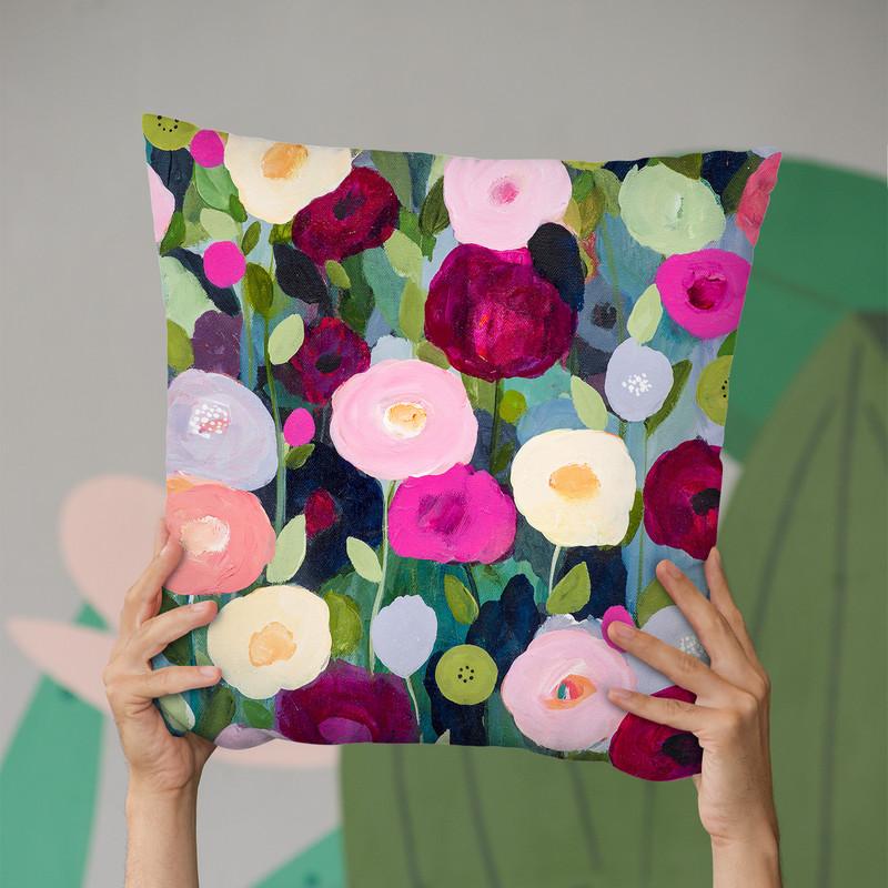 Night Garden Throw Pillow By Carrie Schmitt - All About Vibe