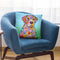 Flowers Yellow Lab Throw Pillow By Tomoyo Pitcher - All About Vibe
