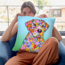 Flowers Yellow Lab Throw Pillow By Tomoyo Pitcher - All About Vibe