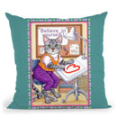 Artist Cat Throw Pillow By Tomoyo Pitcher - All About Vibe