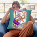Artist Cat Throw Pillow By Tomoyo Pitcher - All About Vibe