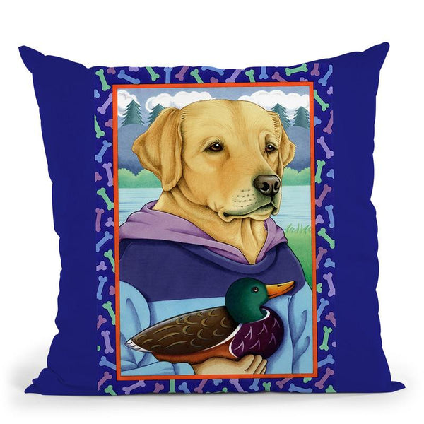 Lab Duck Throw Pillow By Tomoyo Pitcher - All About Vibe