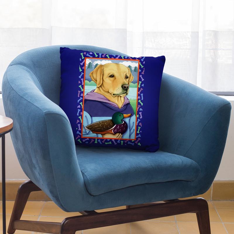 Lab Duck Throw Pillow By Tomoyo Pitcher - All About Vibe