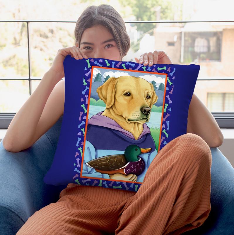 Lab Duck Throw Pillow By Tomoyo Pitcher - All About Vibe