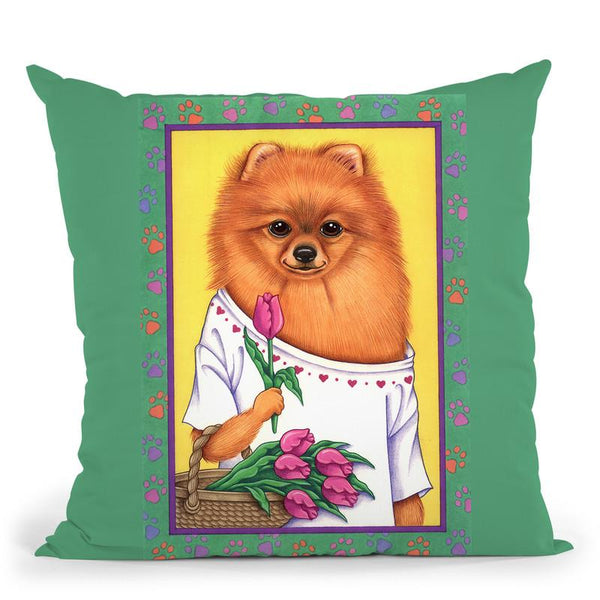 Pom Basket Throw Pillow By Tomoyo Pitcher - All About Vibe