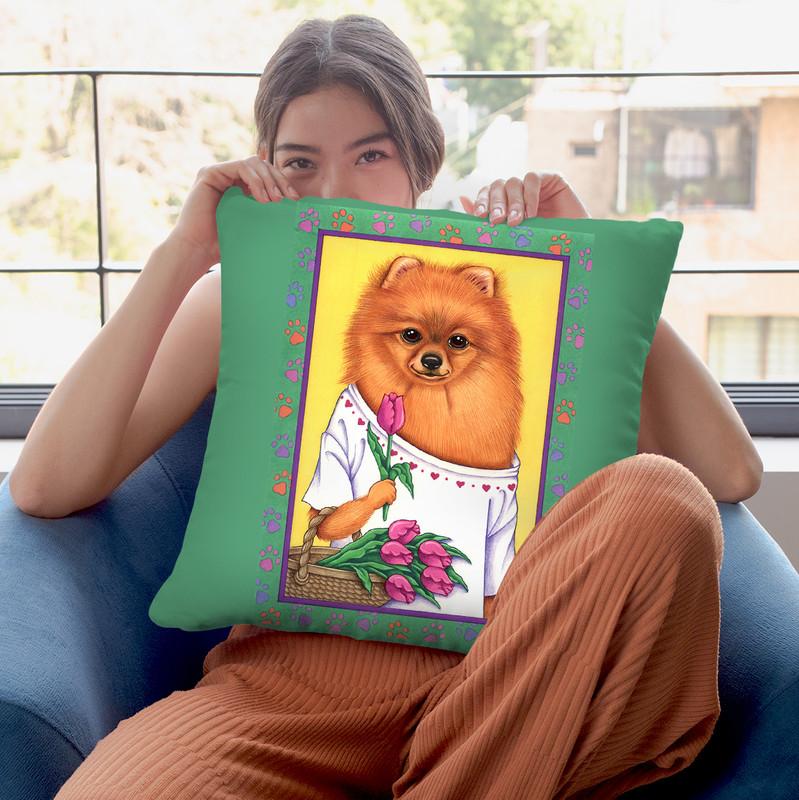 Pom Basket Throw Pillow By Tomoyo Pitcher - All About Vibe
