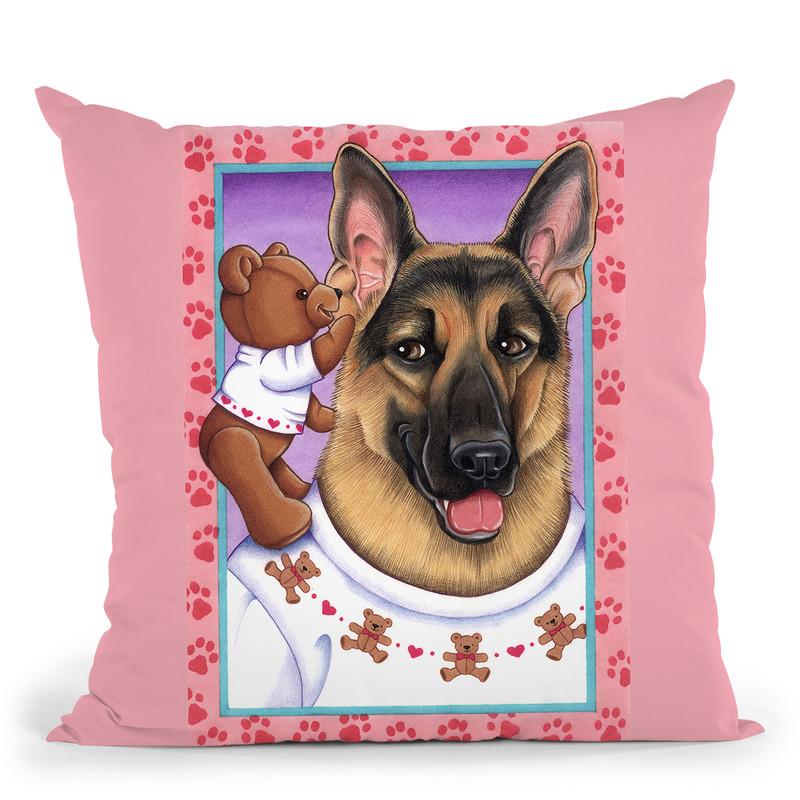 Shepherd Teddybear Throw Pillow By Tomoyo Pitcher - All About Vibe