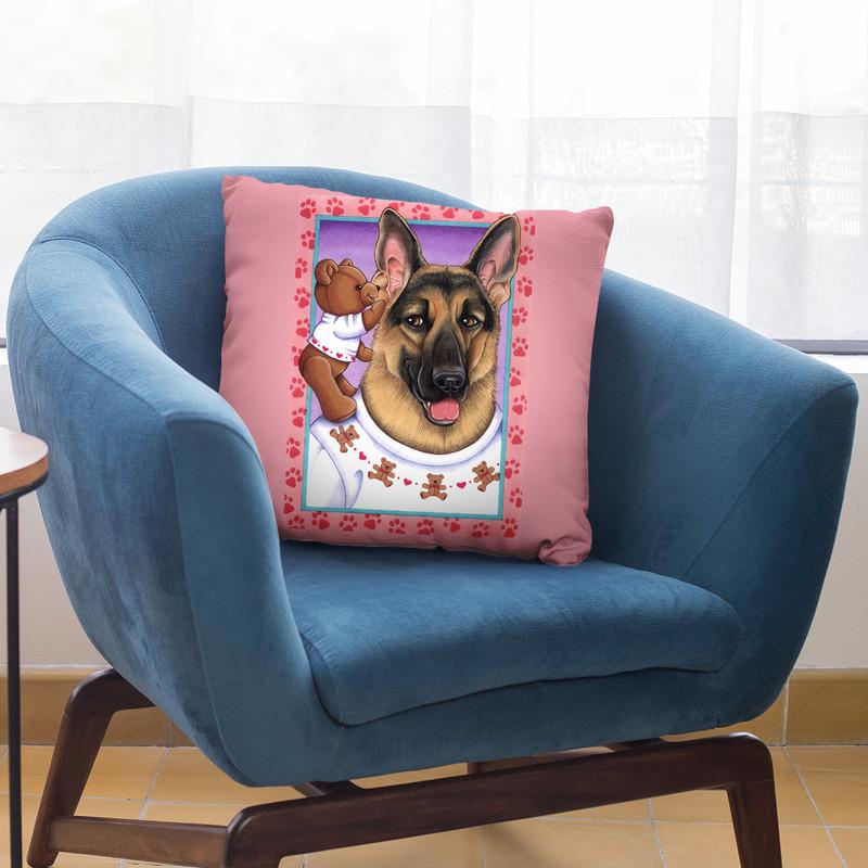 Shepherd Teddybear Throw Pillow By Tomoyo Pitcher - All About Vibe