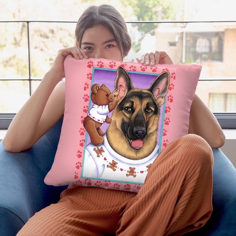 Shepherd Teddybear Throw Pillow By Tomoyo Pitcher - All About Vibe