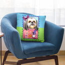 Shihtzu Butterfly Throw Pillow By Tomoyo Pitcher - All About Vibe