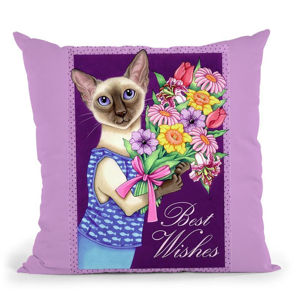 Siamese Flowers Throw Pillow By Tomoyo Pitcher - All About Vibe