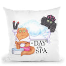 Spa Poodle Persian Throw Pillow By Tomoyo Pitcher - All About Vibe