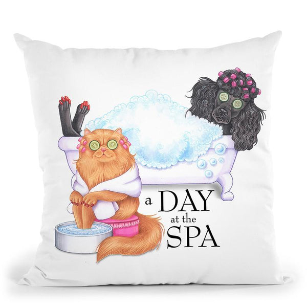 Spa Poodle Persian Throw Pillow By Tomoyo Pitcher - All About Vibe