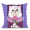 White Persian Throw Pillow By Tomoyo Pitcher - All About Vibe