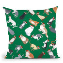 Cat Pattern 3 Throw Pillow By Tomoyo Pitcher - All About Vibe