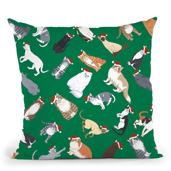Cat Pattern 3 Throw Pillow By Tomoyo Pitcher - All About Vibe