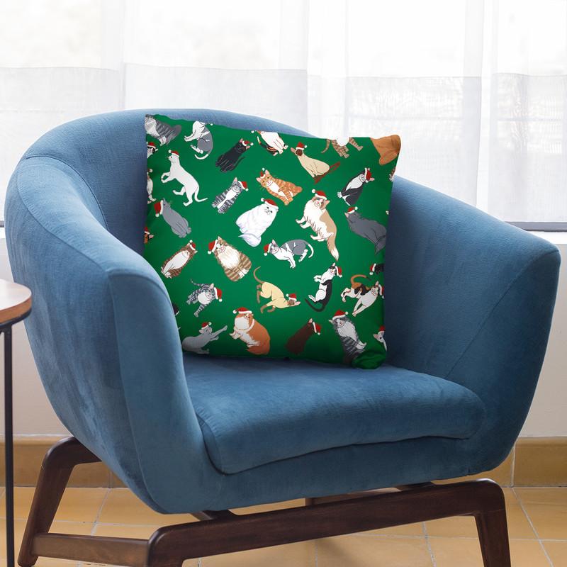 Cat Pattern 3 Throw Pillow By Tomoyo Pitcher - All About Vibe