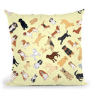 Dog Pattern 2 Throw Pillow By Tomoyo Pitcher - All About Vibe
