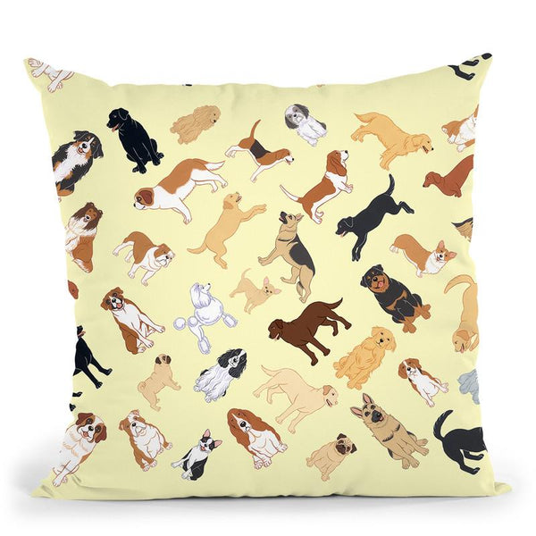 Dog Pattern 2 Throw Pillow By Tomoyo Pitcher - All About Vibe