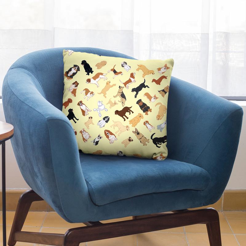 Dog Pattern 2 Throw Pillow By Tomoyo Pitcher - All About Vibe