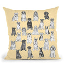 Dog Pattern 5 Throw Pillow By Tomoyo Pitcher - All About Vibe