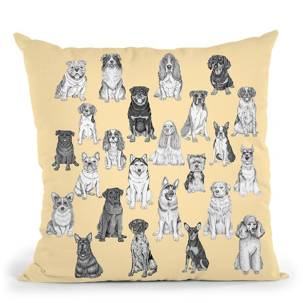 Dog Pattern 5 Throw Pillow By Tomoyo Pitcher - All About Vibe
