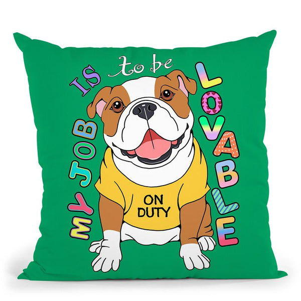 Bulldog Graphic Style Throw Pillow By Tomoyo Pitcher - All About Vibe