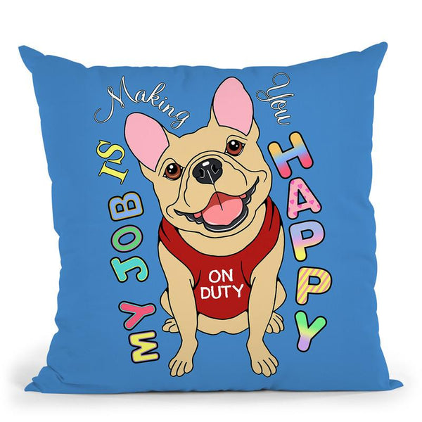 French Bulldog Graphic Style Throw Pillow By Tomoyo Pitcher - All About Vibe