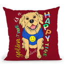 Golden Retriever Graphic Style Throw Pillow By Tomoyo Pitcher - All About Vibe