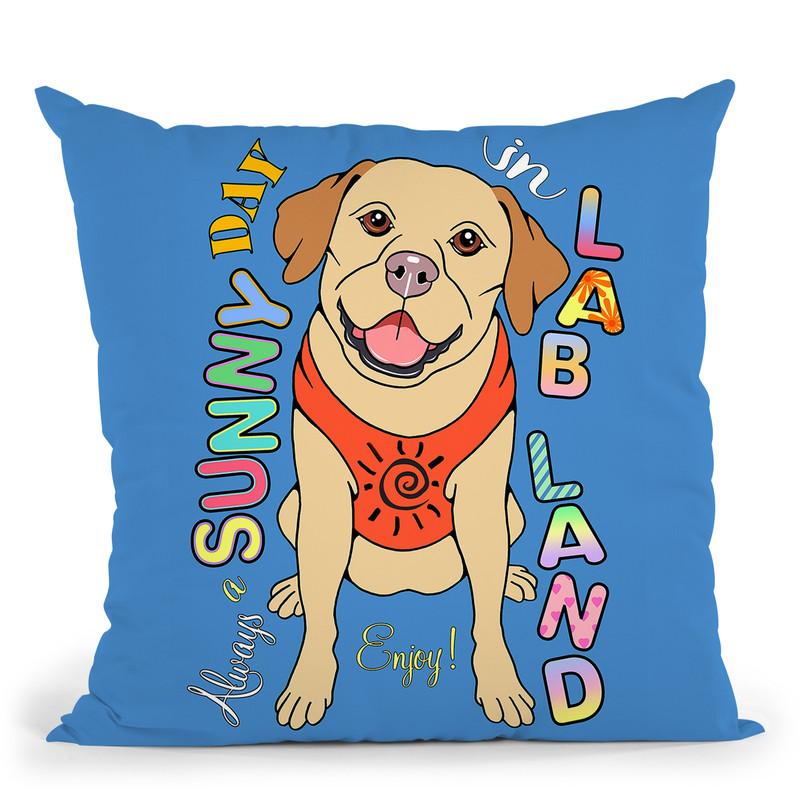 Labrador Graphic Style Throw Pillow By Tomoyo Pitcher - All About Vibe