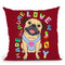 Pug Graphic Style Throw Pillow By Tomoyo Pitcher - All About Vibe