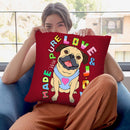 Pug Graphic Style Throw Pillow By Tomoyo Pitcher - All About Vibe