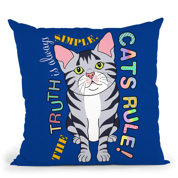 Tabby Cat Graphic Style Throw Pillow By Tomoyo Pitcher - All About Vibe