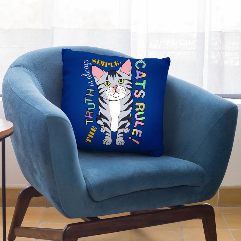 Tabby Cat Graphic Style Throw Pillow By Tomoyo Pitcher - All About Vibe