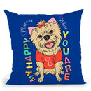 Yorkie Graphic Style Throw Pillow By Tomoyo Pitcher - All About Vibe