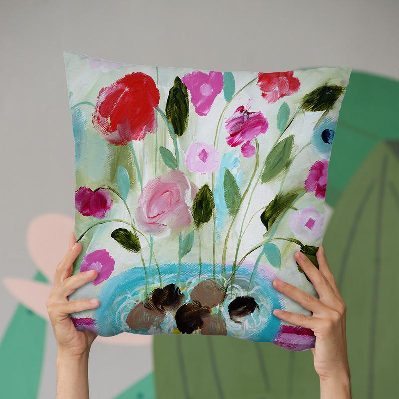 Winter Blooms Ii Throw Pillow By Carrie Schmitt - All About Vibe
