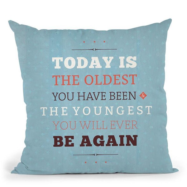 Youngest/Oldest Throw Pillow By American Flat - All About Vibe