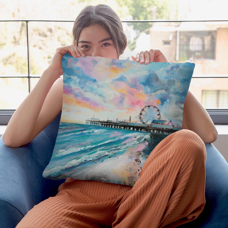 Candy Floss Throw Pillow By Emily Heard - All About Vibe